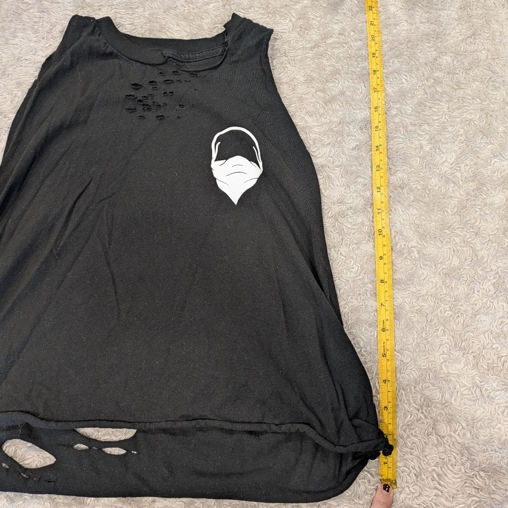 Ol' Lady Skull Distressed Tank Sz XL - Picture 11 of 13